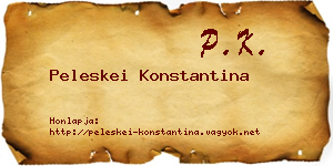 Peleskei Konstantina névjegykártya